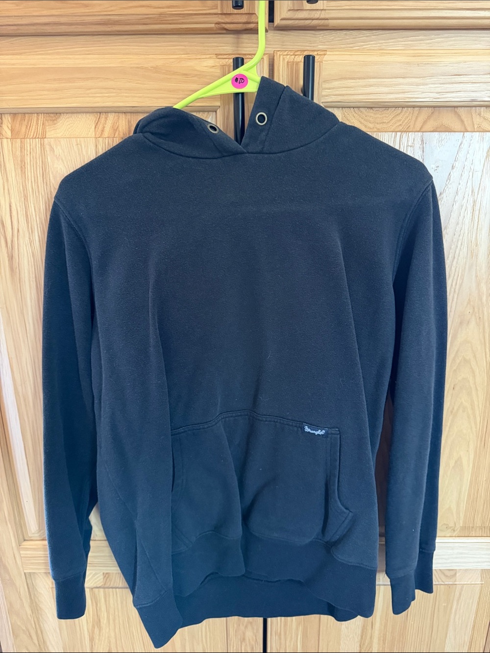 Wrangler Black Hoodie with White Logo